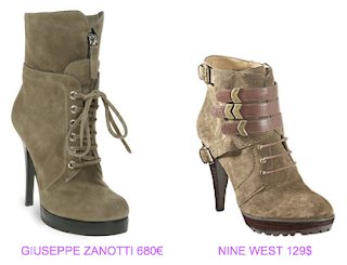 Botines estilo militar 8 Giuseppe Zanotti vs Nine West